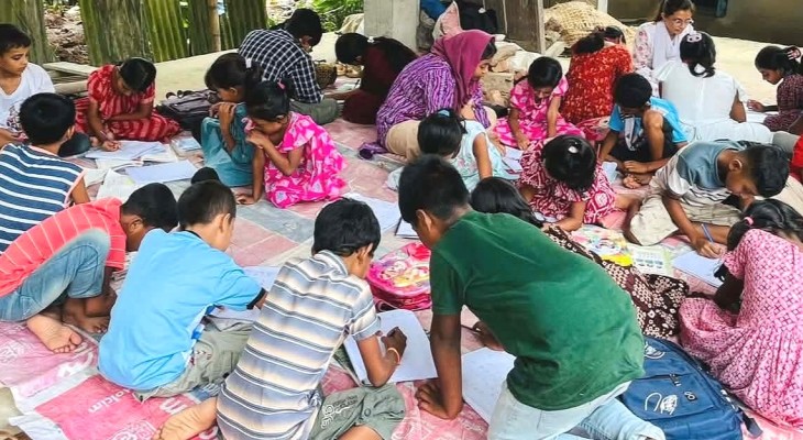 গ্রামীণ শিক্ষার্থীদের জন্য কুবির সাত শিক্ষার্থীর ‘বন্ধুস্কুল’
